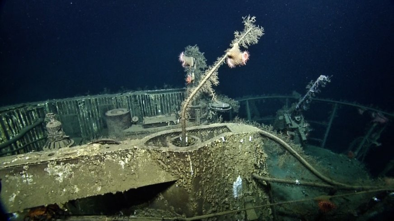 Illustration for article titled Spooky underwater photos reveal Nazi submarine off the coast of Texas